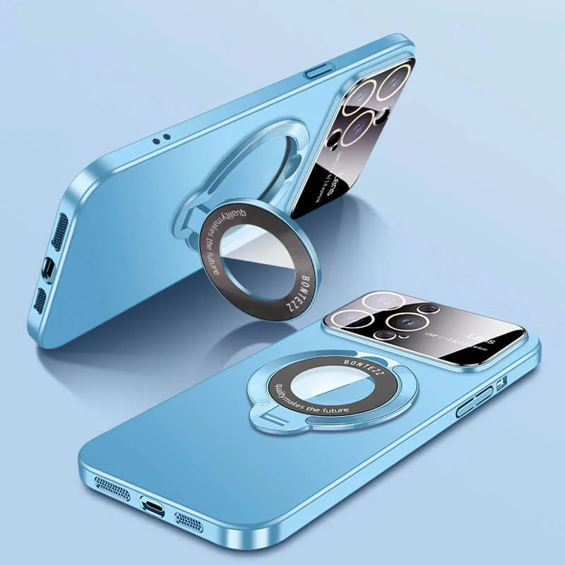 Large Window Phone Case Leak Label Magnetic Bracket