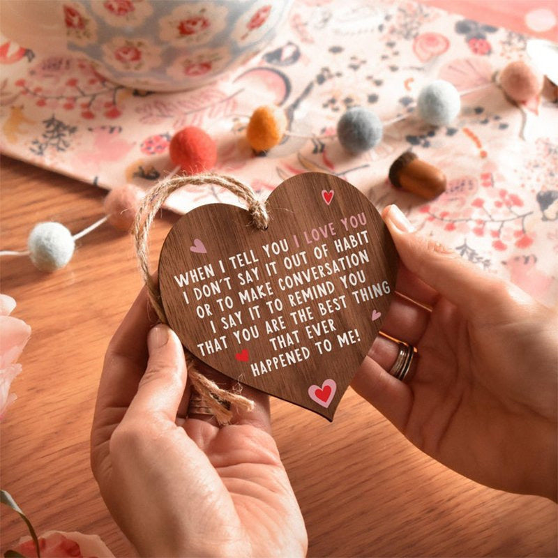 Wooden Heart Plaque Gift Exquisite Love Heart Craftsmanship