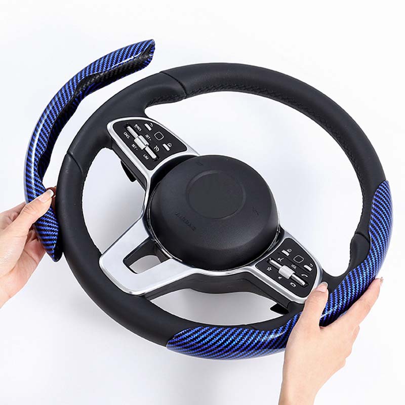 Universal Laser Carbon Fiber Pattern Steering Wheel Cover