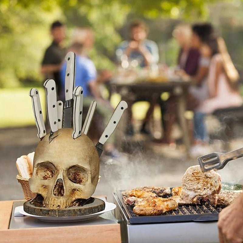 Gothic Skull Knife Holder