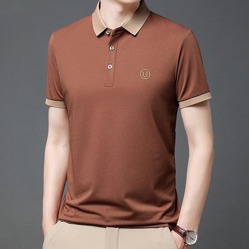 Business Casual Embroidery Polo Shirt
