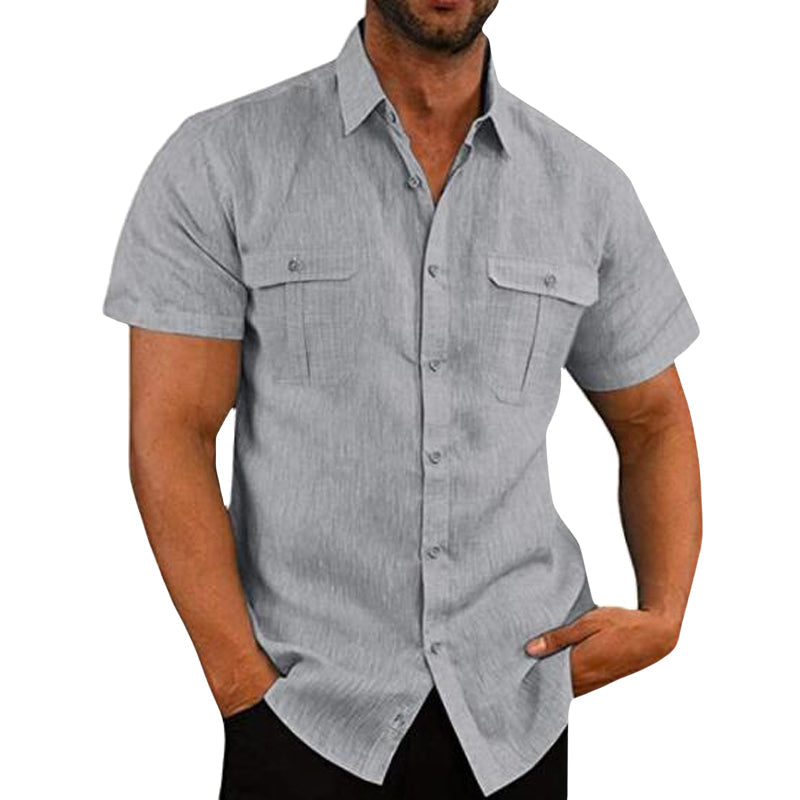 Stretch Short Sleeve Shirt with Pockets