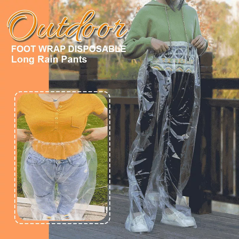 Outdoor Foot Wrap Disposable Long Rain Pants