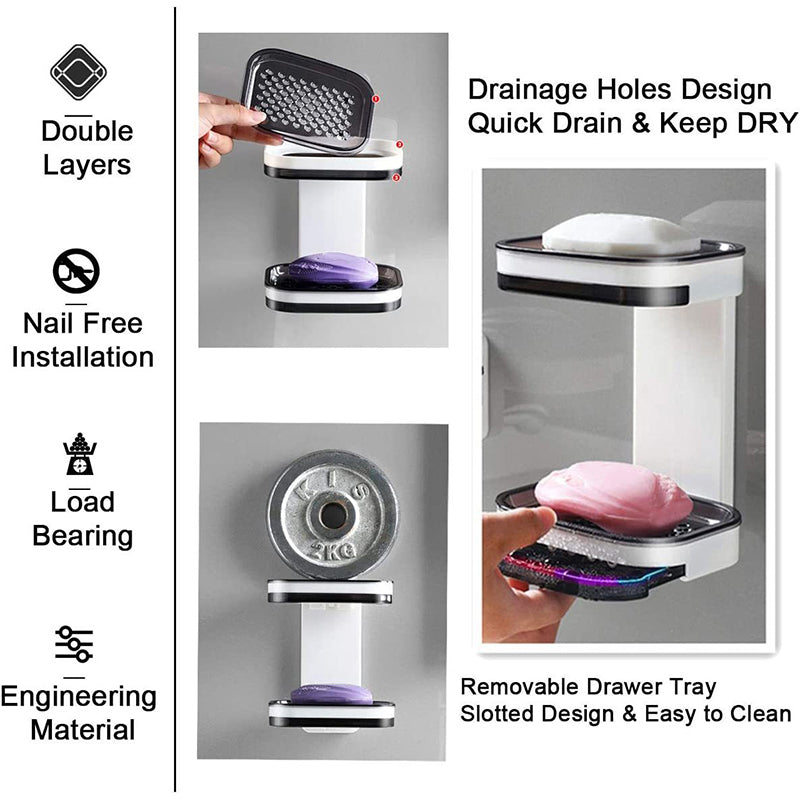 Soap Dish with Draining Tray