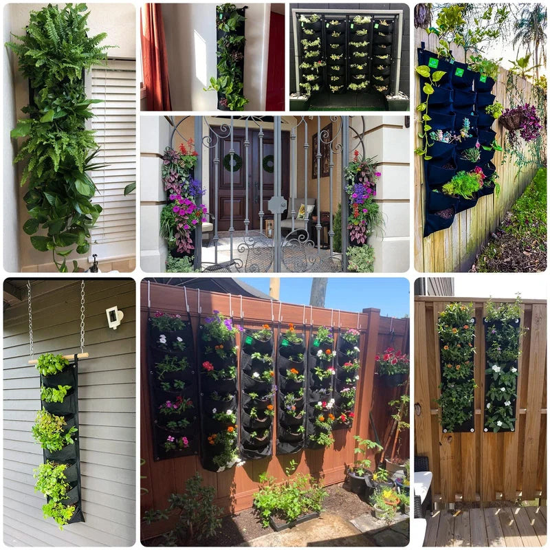 Garden Wall Planter Grow Bags for Indoor Outdoor