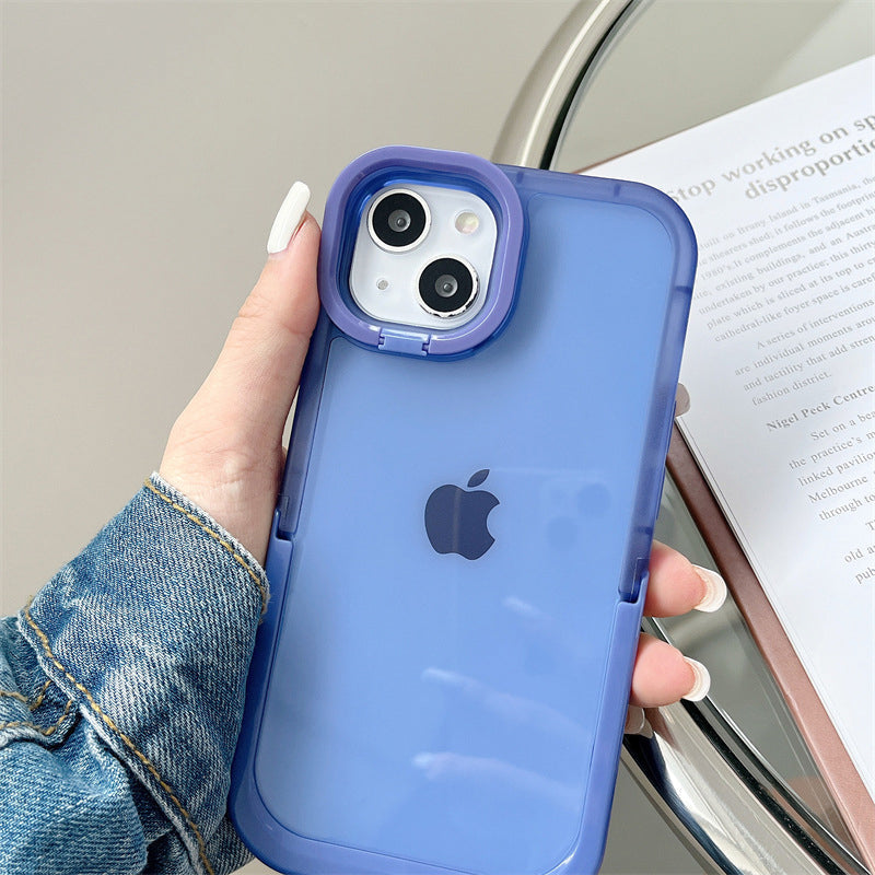 Double Stand Transparent TPU Iphone Case