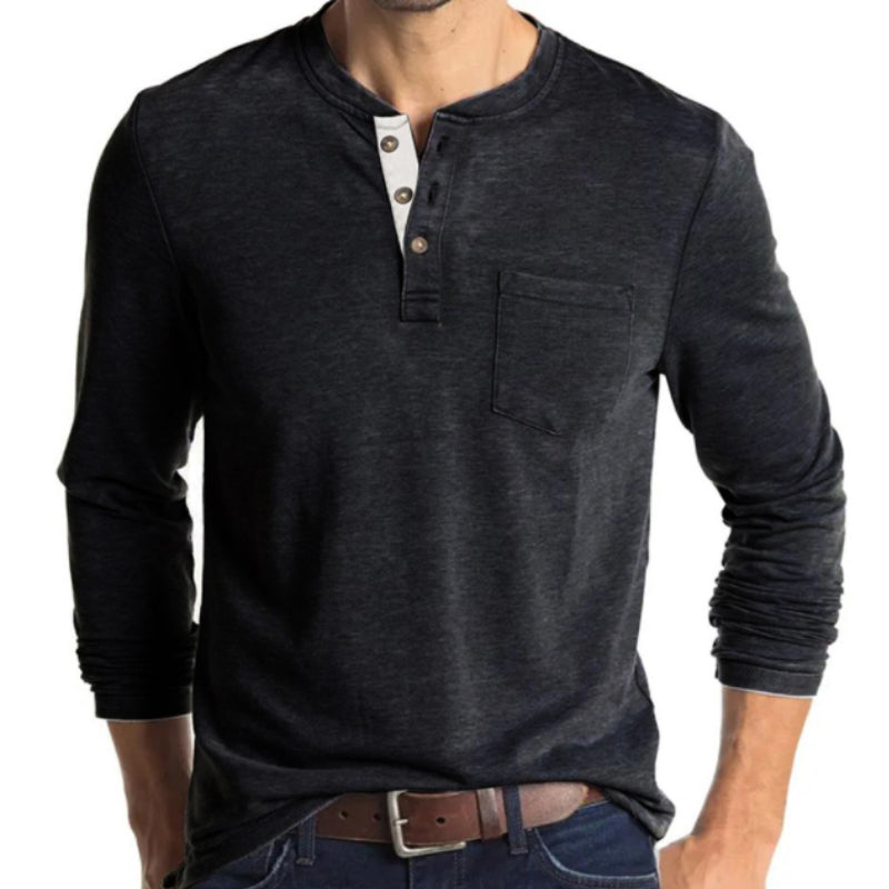 Men's Fashion Casual Henley Shirt