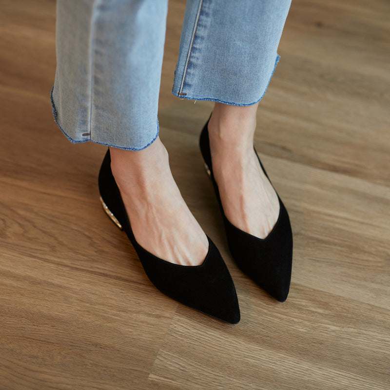 Slip-On Comfort Pearl Low Heel Women's Shoes