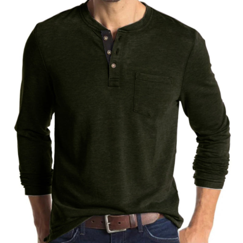 Men's Fashion Casual Henley Shirt
