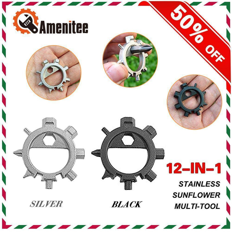 12-in-1 Gear Stainless Steel Sunflower Multi-tool