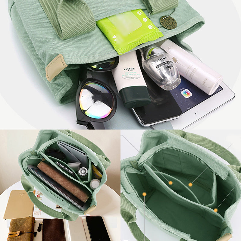 Large capacity multi-pocket handbag