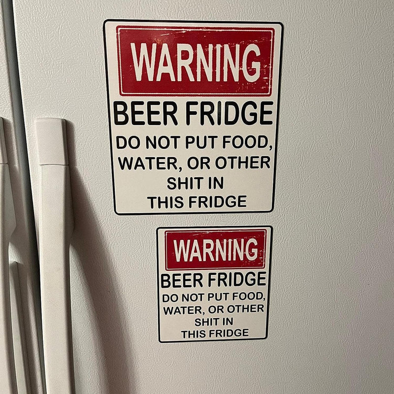 Funny Beer Fridge Vintage Sticker Sign