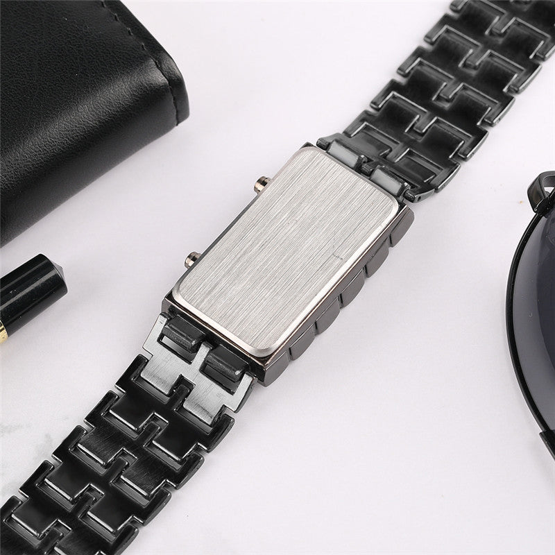 Men‘s Lava LED Digital Stainless Steel Bracelet Watch