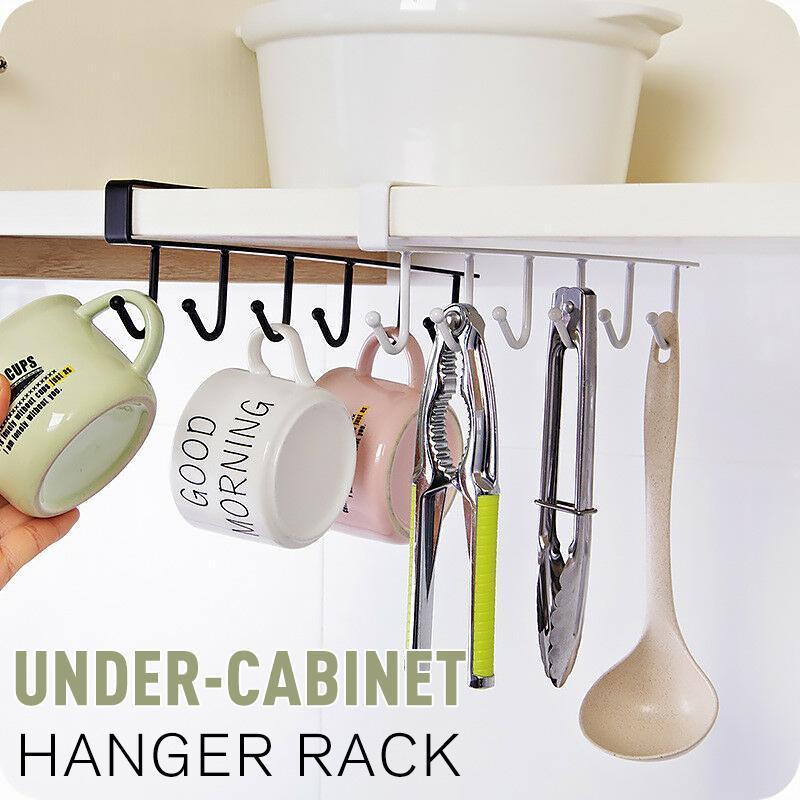 Clapfun™ 6 Hooks Under-Cabinet Hanger Rack