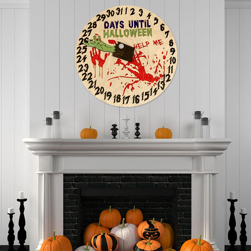 Halloween Countdown Wooden Decoration