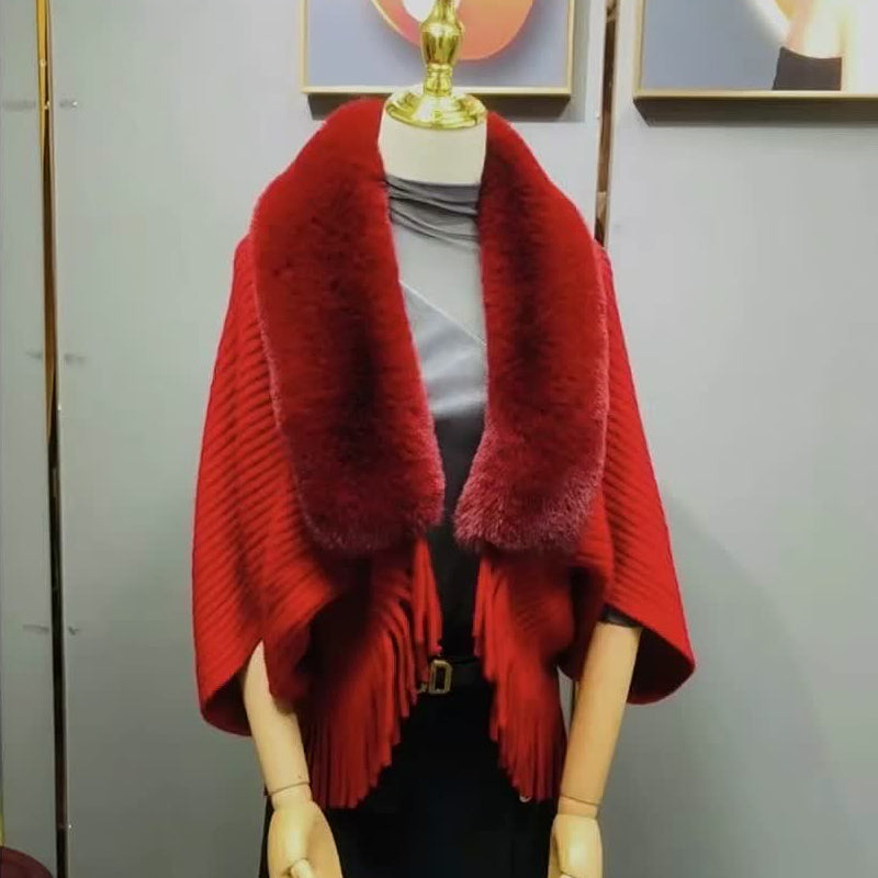Ladies Knitted Loose Thickened Shawl