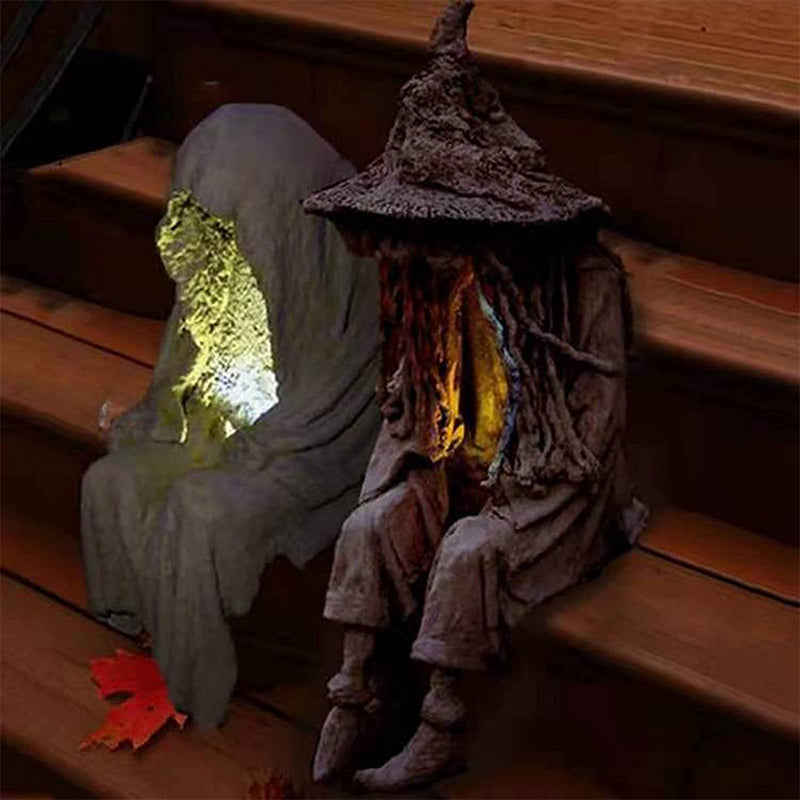 Halloween Witch Ghoul Solar Energy Lamp