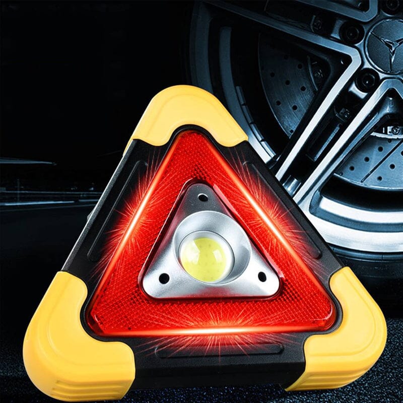 2-IN-1 Solar Emergency Triangular Roadside Warning Light