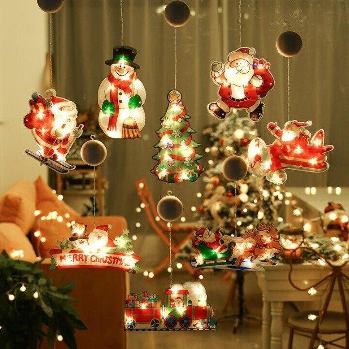 Christmas window suction cup lights