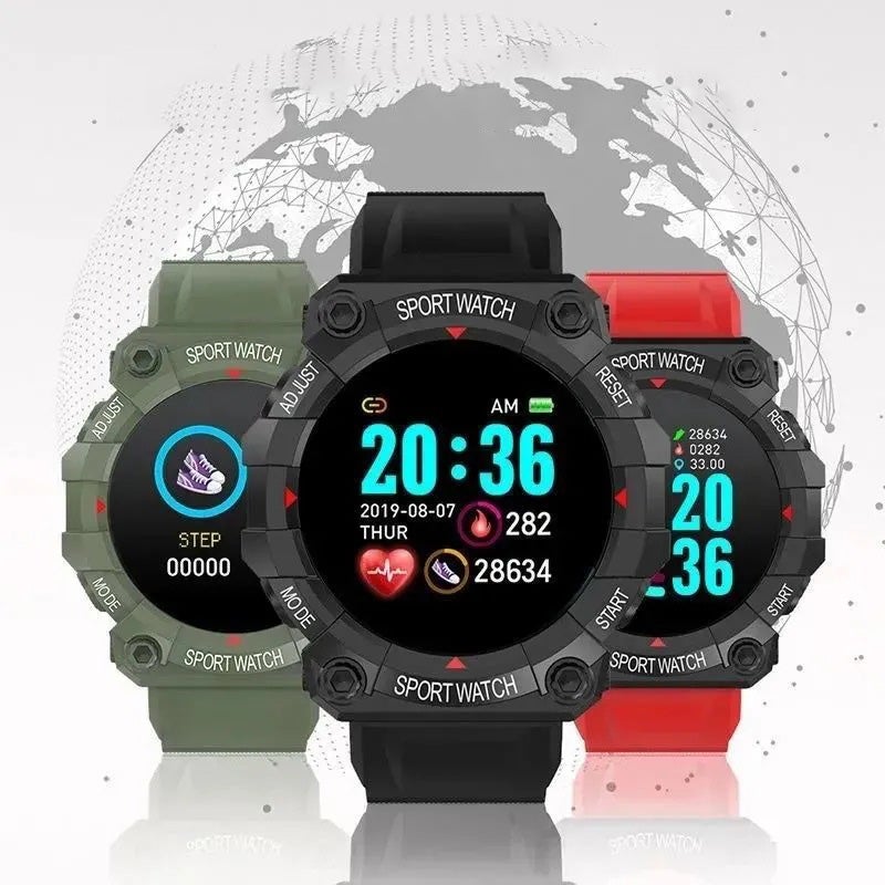 Color Screen Waterproof Touch Control Sports Pedometer Smart Watch