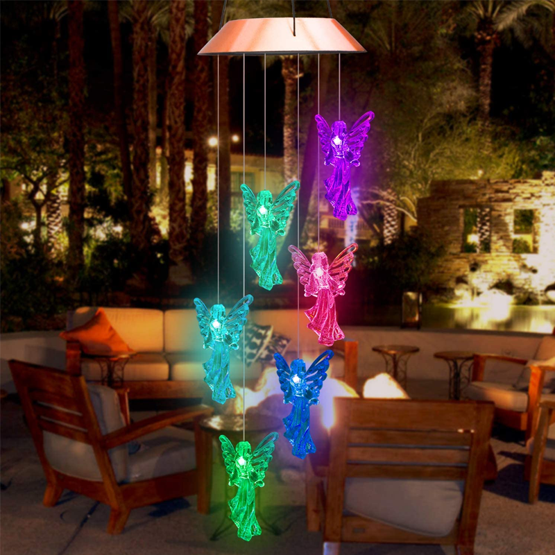 Solar Guardian Angel Wind Chime Light