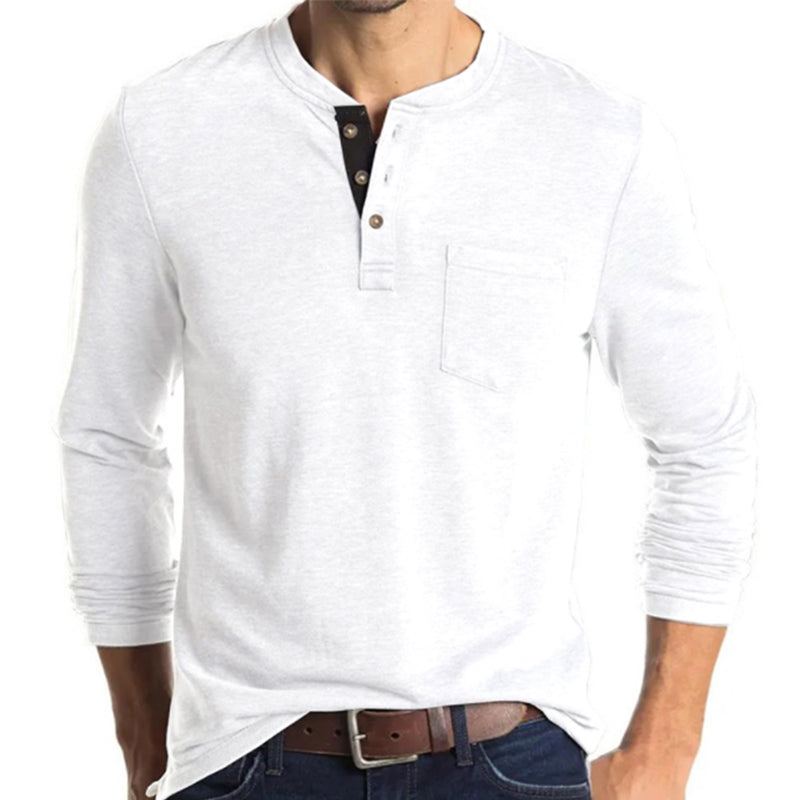 Men's Fashion Casual Henley Shirt