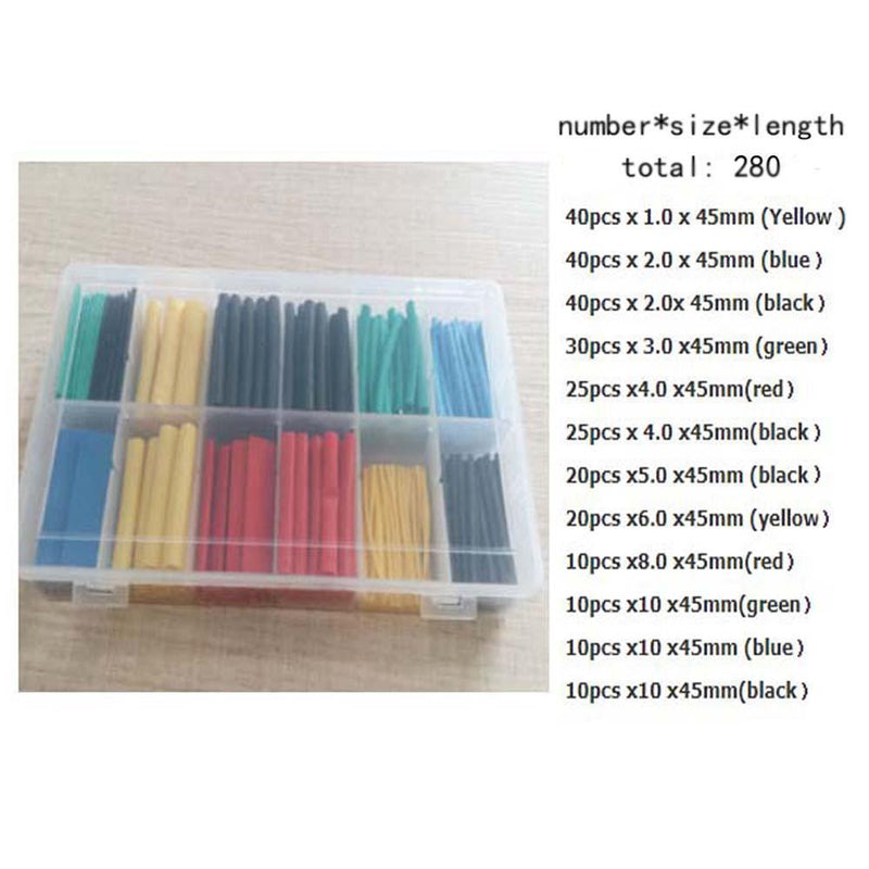 Clapfun™ Insulation Resilient Heat Shrink Tube, 280Pcs