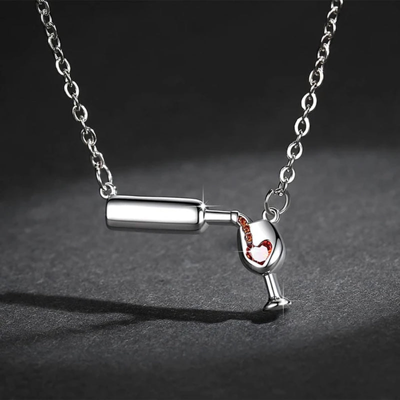 3D Wine Bottle Necklace