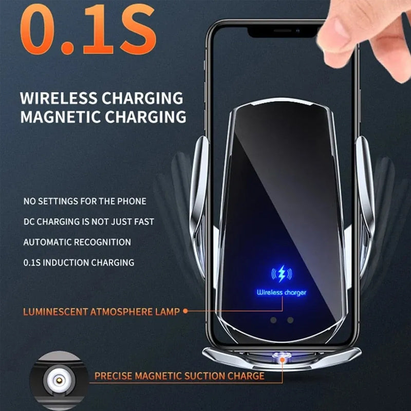 Wireless Charging Car Mute Mobile Phone Navigation Industrial Style Bracket