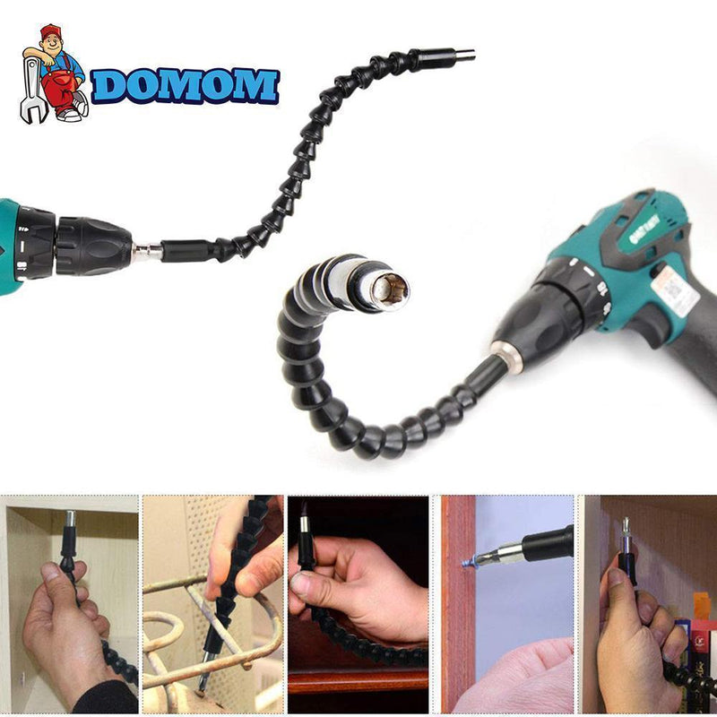 DOMOM Universal Flexible Drill Bit Extension with Screw Drill Bit Holder