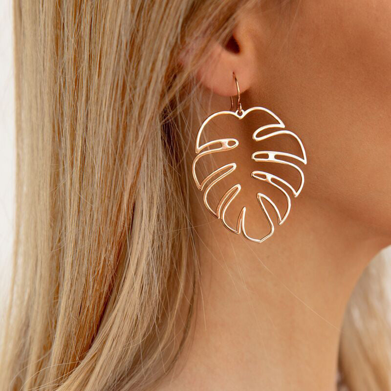 Palm Leaf Large Earrings