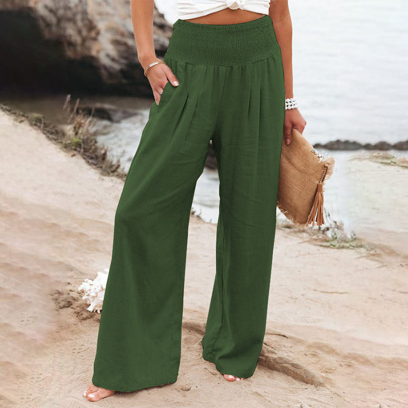 🔥 Summer Sale - 49% Off 🔥Casual Wide Leg Cotton and Linen Loose Trousers