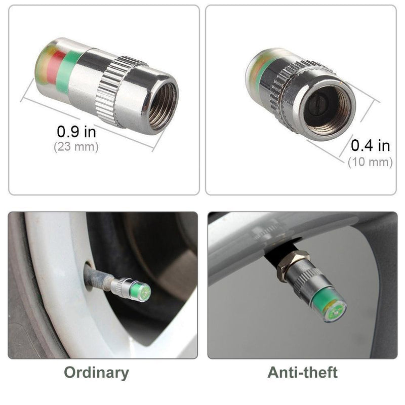 DOMOM Tire Pressure Indicator Valve Stem Caps