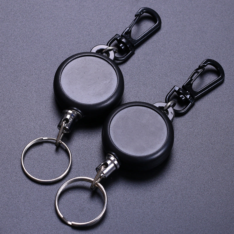 Keychain With Retractable Wire Cord