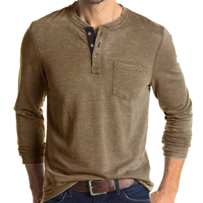 Men's Fashion Casual Henley Shirt