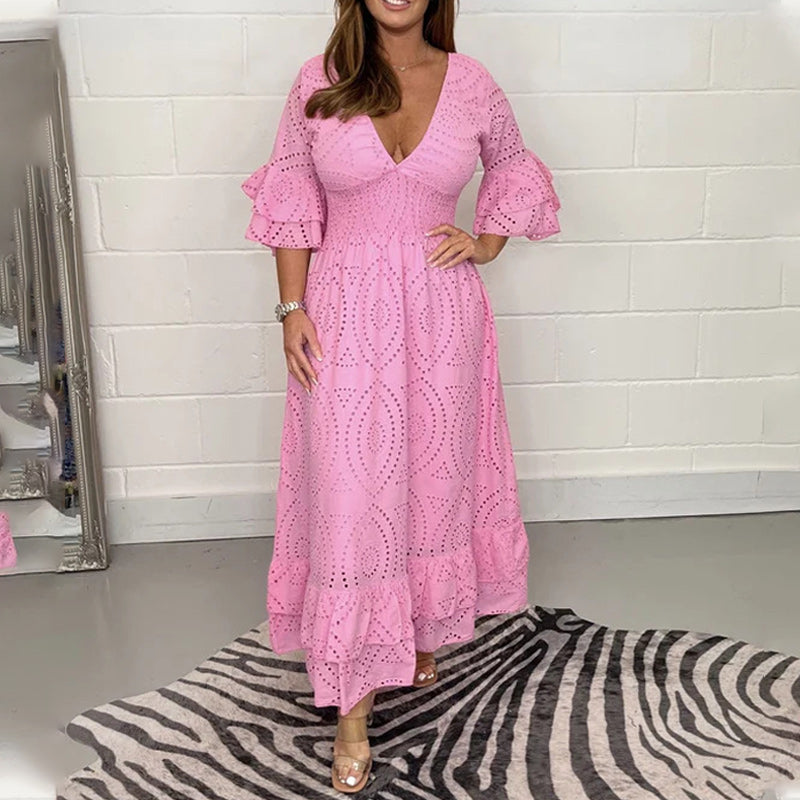 💕Loose High Waist Embroidered Dress💕