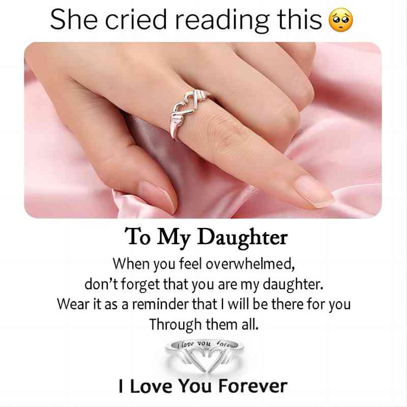 To My Daughter ‘I Love You Forever’ Heart Ring