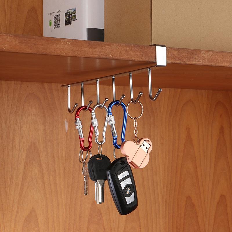 Clapfun™ 6 Hooks Under-Cabinet Hanger Rack