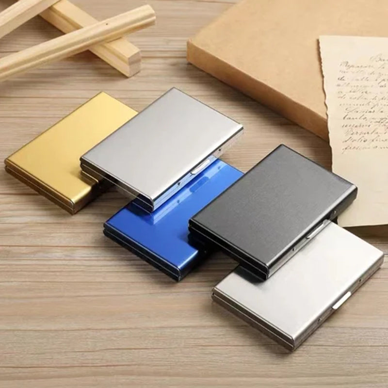 Ultra-thin Anti-theft Brush Anti-demagnetization Metal Card Case