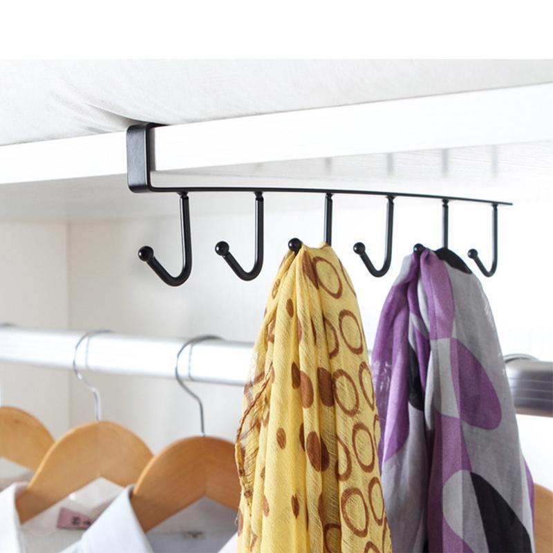 Clapfun™ 6 Hooks Under-Cabinet Hanger Rack