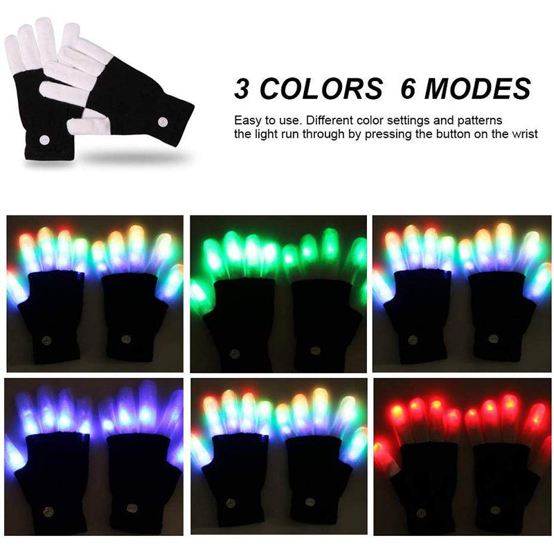 Glowing Gloves 3 colours 6 modes