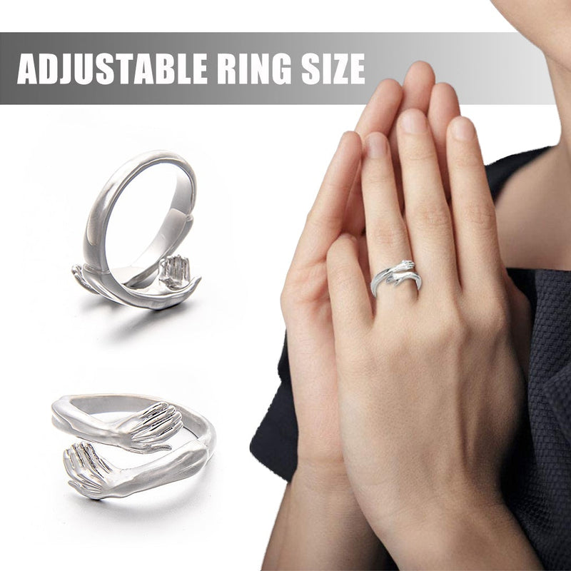 2022 New-Couple Hug Ring Womens Day Gift Friends Mother Sister Girlfriend Gift