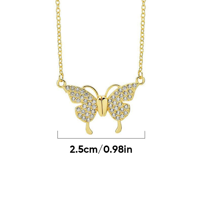 Magnetic Butterfly Patchwork Necklace