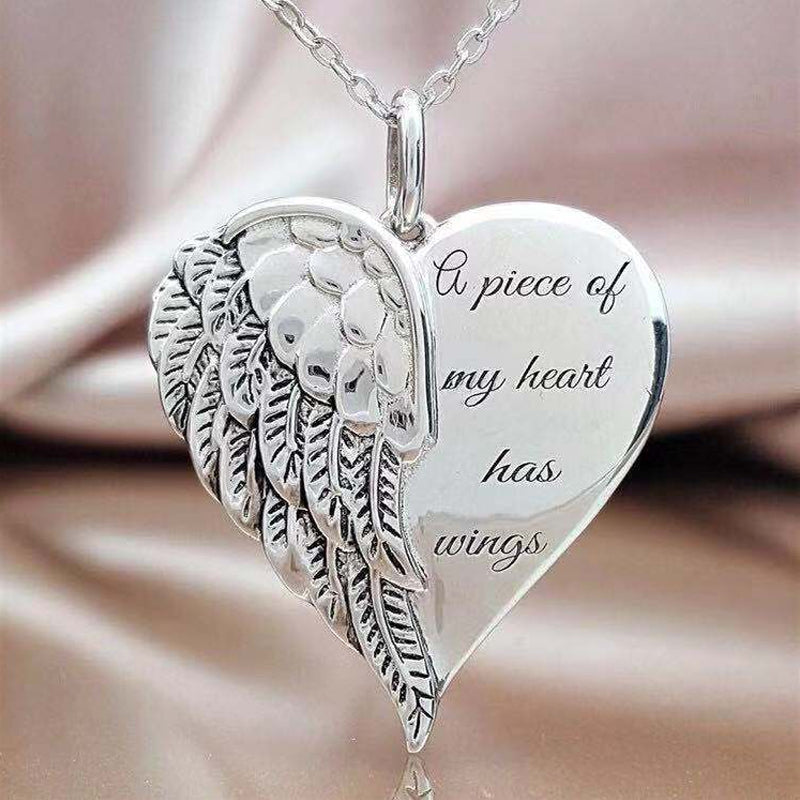 God Has You In His Arms, I Have You In My Heart Wing Necklace