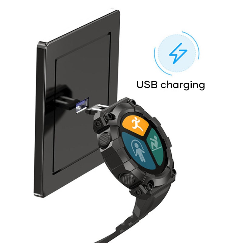 Color Screen Waterproof Touch Control Sports Pedometer Smart Watch