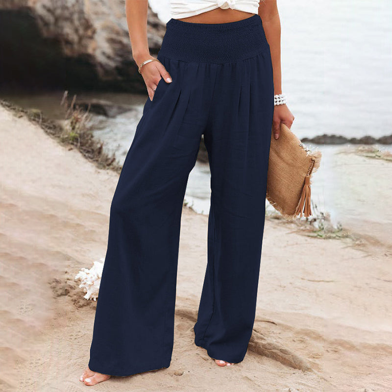 🔥 Summer Sale - 49% Off 🔥Casual Wide Leg Cotton and Linen Loose Trousers
