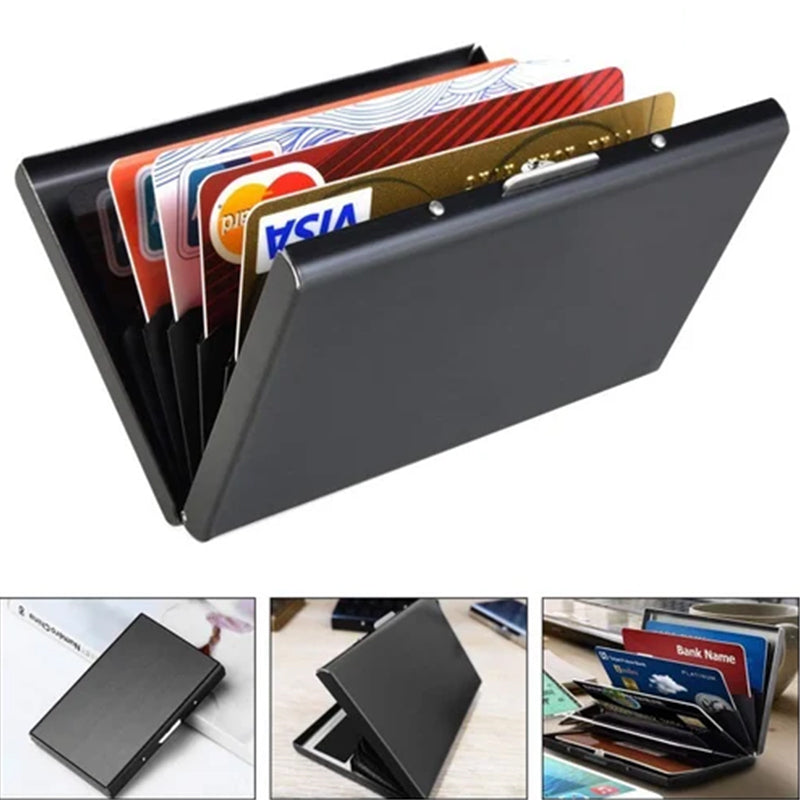 Ultra-thin Anti-theft Brush Anti-demagnetization Metal Card Case