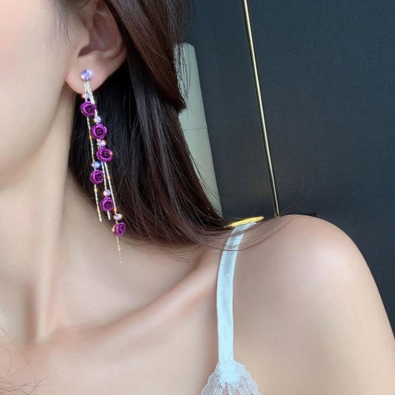 Rose Tassel Earring