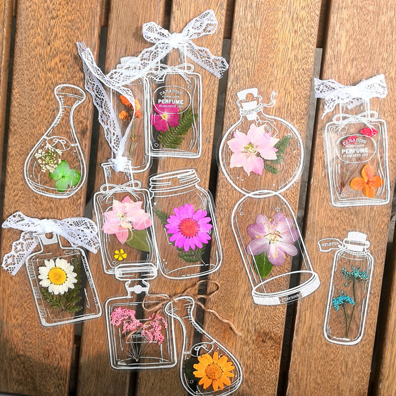 Transparent Dried Flower Bookmarks （30 PCs）