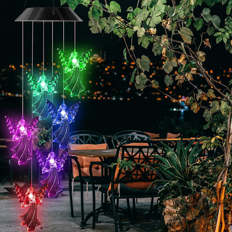 Solar Guardian Angel Wind Chime Light